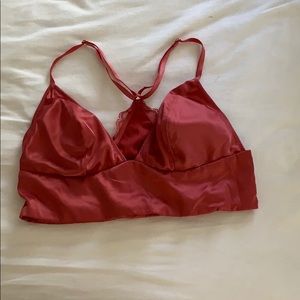 Pink Victoria secret crop top/bra letter